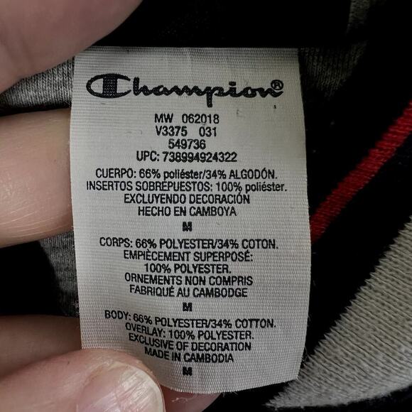 Champion Mens Navy Blue Varsity Sherpa Full Zip Jacket Size M - Picture 7 of 9